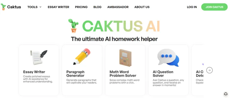 Caktus AI Review (The Ultimate Tool to Crush Your Assignments)